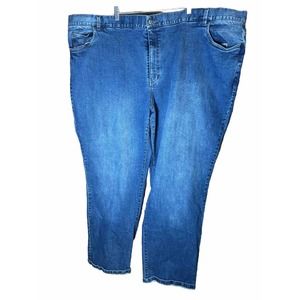 Westport Black Jeans Men's 6 Pocket Blue Denim Jeans 56x32 Big And Tall